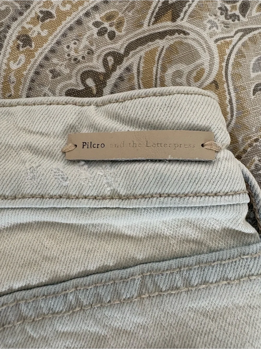 Pilcro and the Letterpress Light Wash Denim Shorts with Floral Print - Picture 6 of 6